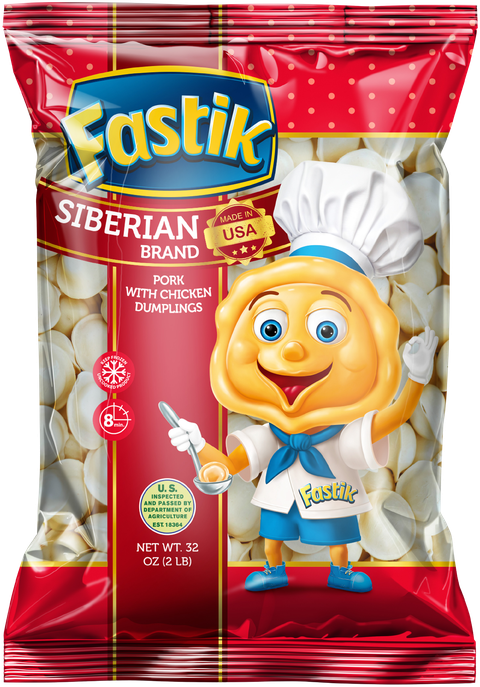 Fastik Siberian Dumplings: Pork & Chicken Pelmeni, 2 LB (907 g) bag