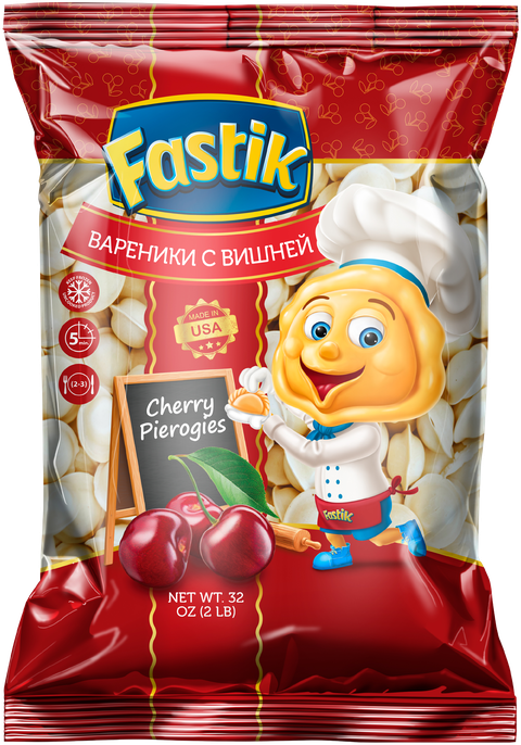 Fastik Cherry Pierogies: Sour Cherry Vareniki, 2 LB (907 g) bag