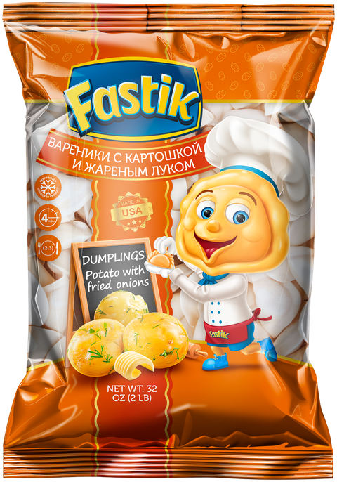 Fastik Potato Pierogies: Potato Vareniki, 2 LB (907 g) bag